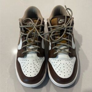 Nike Dunk Low GS Brown & White Sneakers | Youth Size 5Y